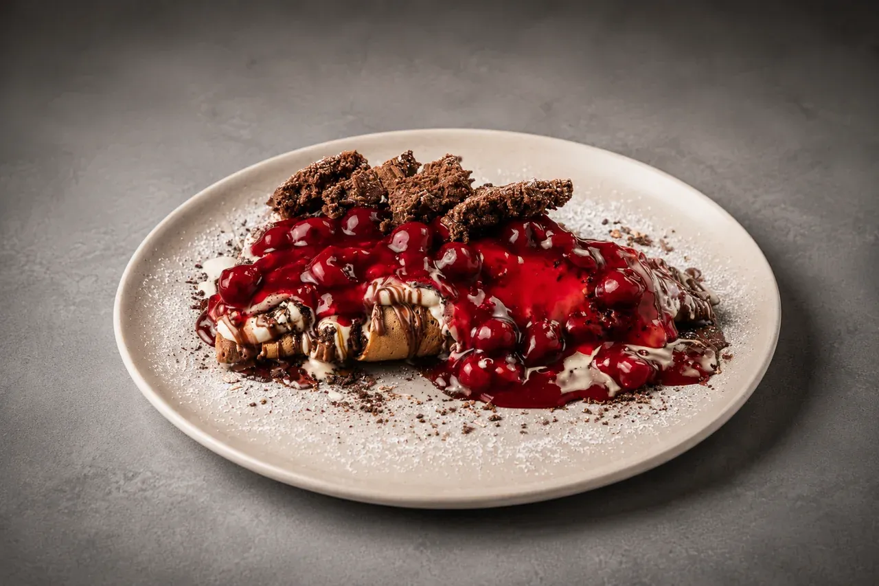 Brownie palačinka na tanjuru - čokoladna palačinka, lino lada duo, brownie